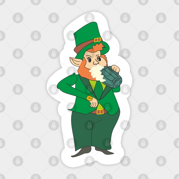 Leprechaun_businessman Sticker by Alekvik